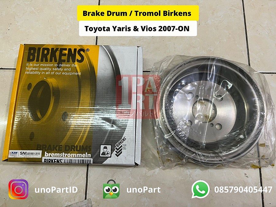 Brake Drum Rumah Rem Tromol Birkens Toyota Yaris & Vios 2007-2022 - foto 4