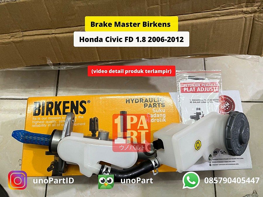 Brake Master Rem Birkens Honda Civic FD FD1 Batman 1.8 2006-2012 - foto 3
