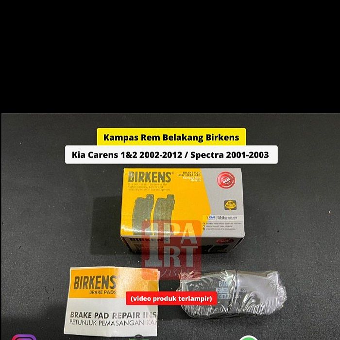 Brake Pad Kampas Kanvas Rem Cakram Belakang Birkens Metalic Kia Carens Caren I 1 2 II Matic AT Automatic 99-12 / Spectra 2001-2003 SNI KAN OEM - foto 3