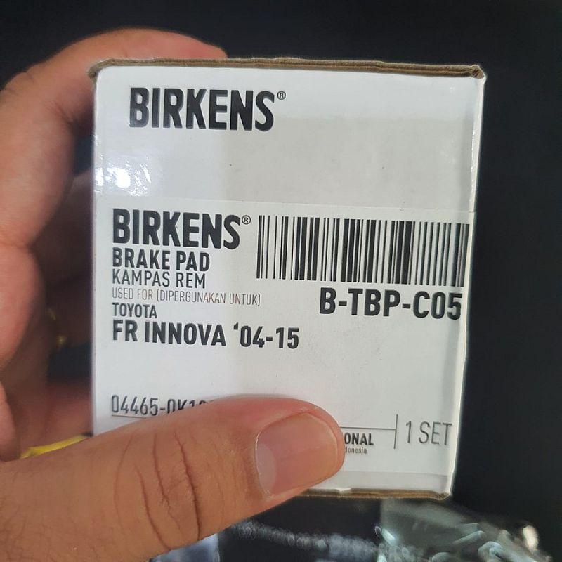 Brake Pad Kampas Kanvas Rem Cakram Depan Birkens Ceramic Toyota Kijang Innova Gen1 04-15 SNI KAN OEM 04465-0K100 044650K100 - foto 4
