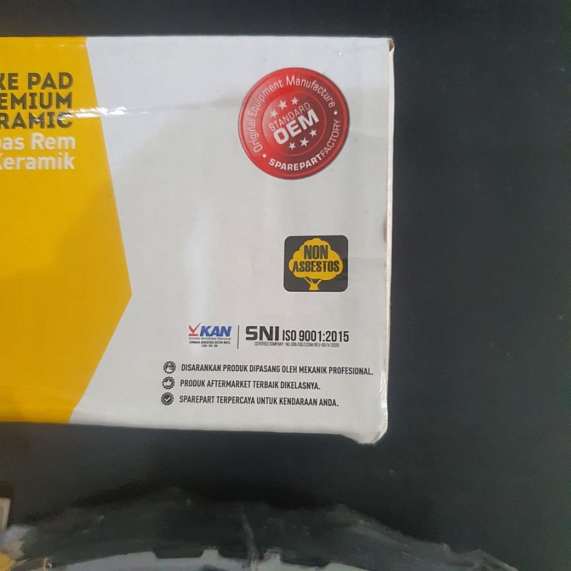 Brake Pad Kampas Kanvas Rem Cakram Depan Birkens Ceramic Toyota Kijang Innova Gen1 04-15 SNI KAN OEM 04465-0K100 044650K100 - foto 3
