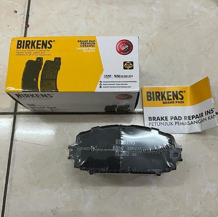 Brake Pad Kampas Kanvas Rem Cakram Depan Birkens Ceramic Toyota Yaris Tipe S / New Vios Gen2 2007-2013 SNI KAN OEM 04465-52240 - foto 2