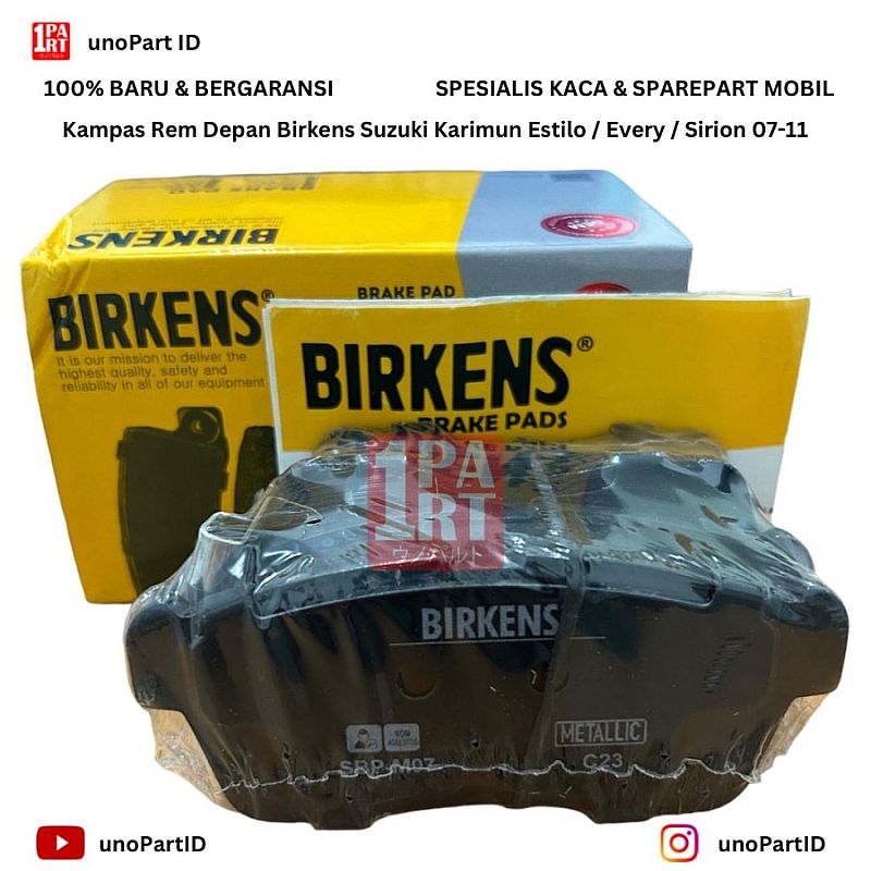 Brake Pad Kampas Kanvas Rem Cakram Depan Birkens Metalic Suzuki Karimun Estillo Estilo 2007-2013 / Every / Sirion Old Gen1 2004-2010 SNI KAN OEM 55210M79F00 - foto 5