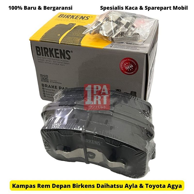 Brake Pad Kampas Kanvas Rem Cakram Depan Birkens Metalic Toyota Daihatsu Agya Ayla Matic SNI KAN OEM 04491-BZ020 - foto 3