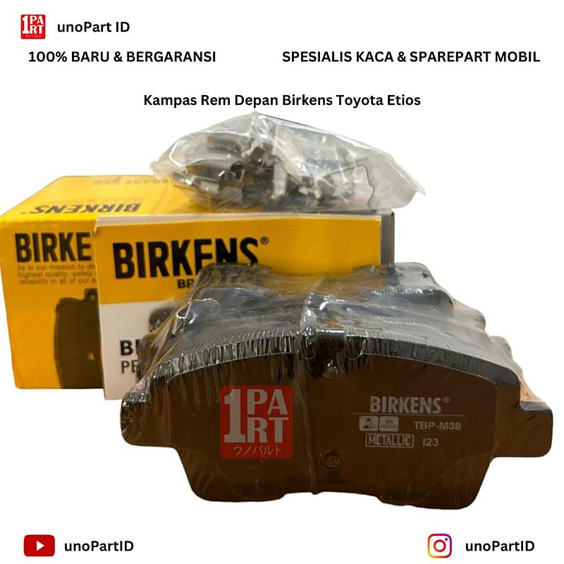 Brake Pad Kampas Kanvas Rem Cakram Depan Birkens Metalic Toyota Etios SNI KAN OEM 04465-02350 0446502350 - foto 4