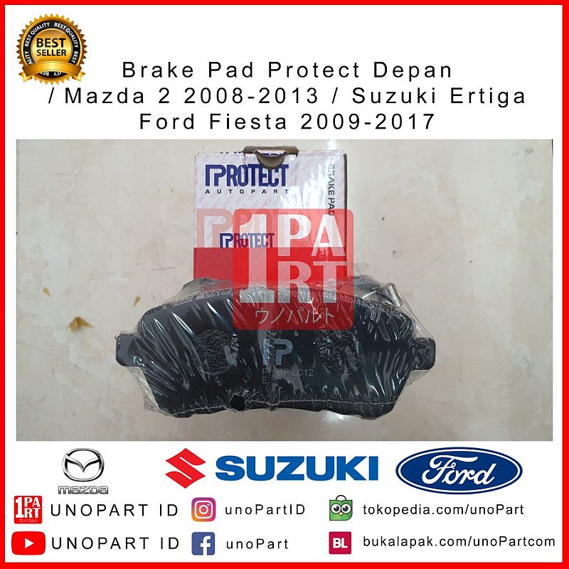 Brake Pad Kampas Kanvas Rem Cakram Depan Protect Mazda 2 & Ford Fiesta & Suzuki Ertiga & New Swift & Baleno Hatchback 2018- - foto 5