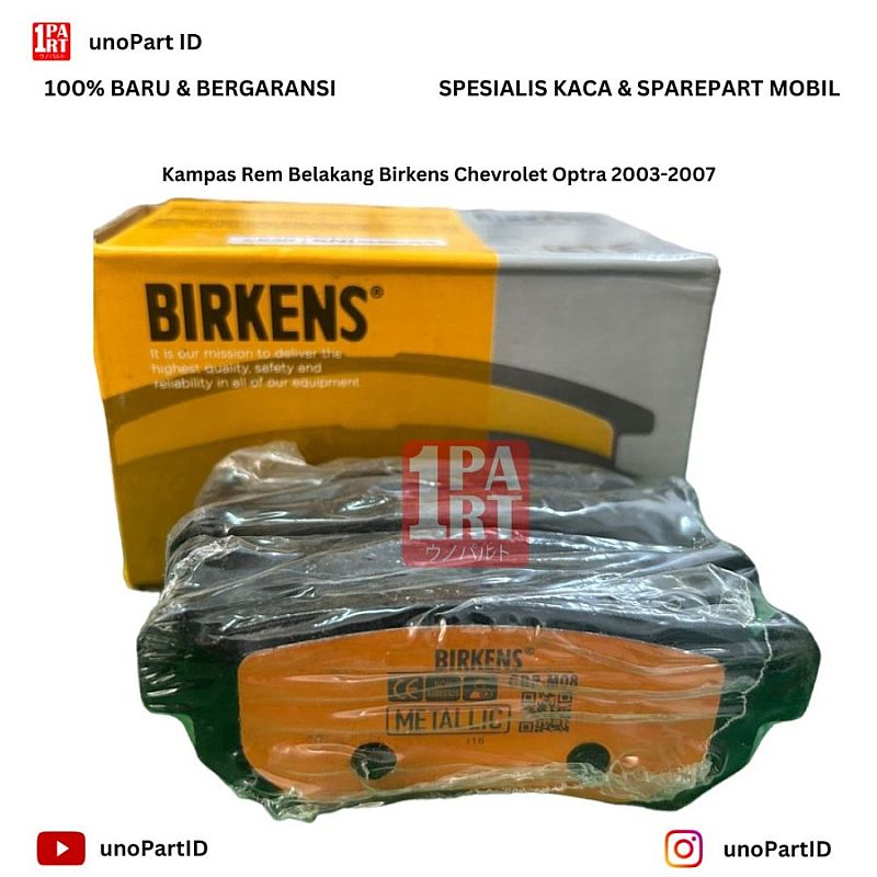 Brake Pad Kampas Rem Belakang Chevrolet Optra 2005- Metalic - foto 2