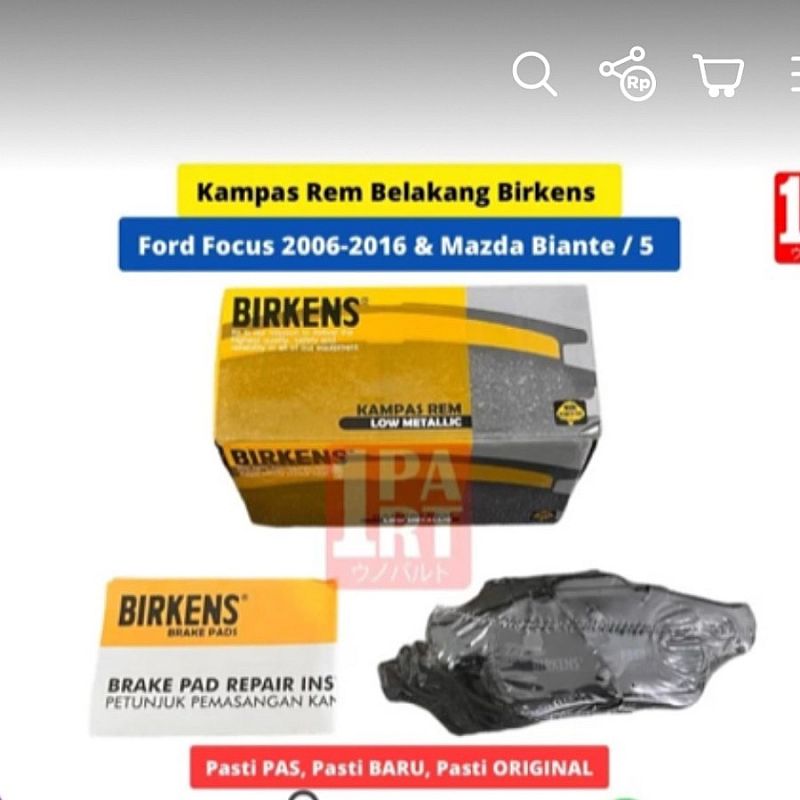 BRAKE PAD KAMPAS REM BELAKANG FORD FOCUS METALIC - foto 5