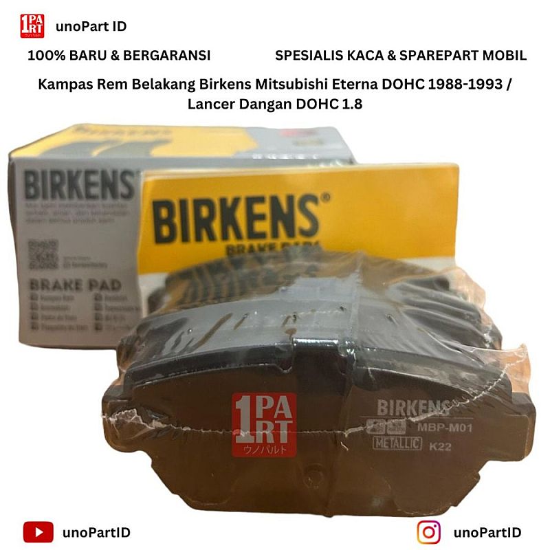 BRAKE PAD KAMPAS REM BELAKANG MITSUBISHI ETERNA METALIC - foto 3