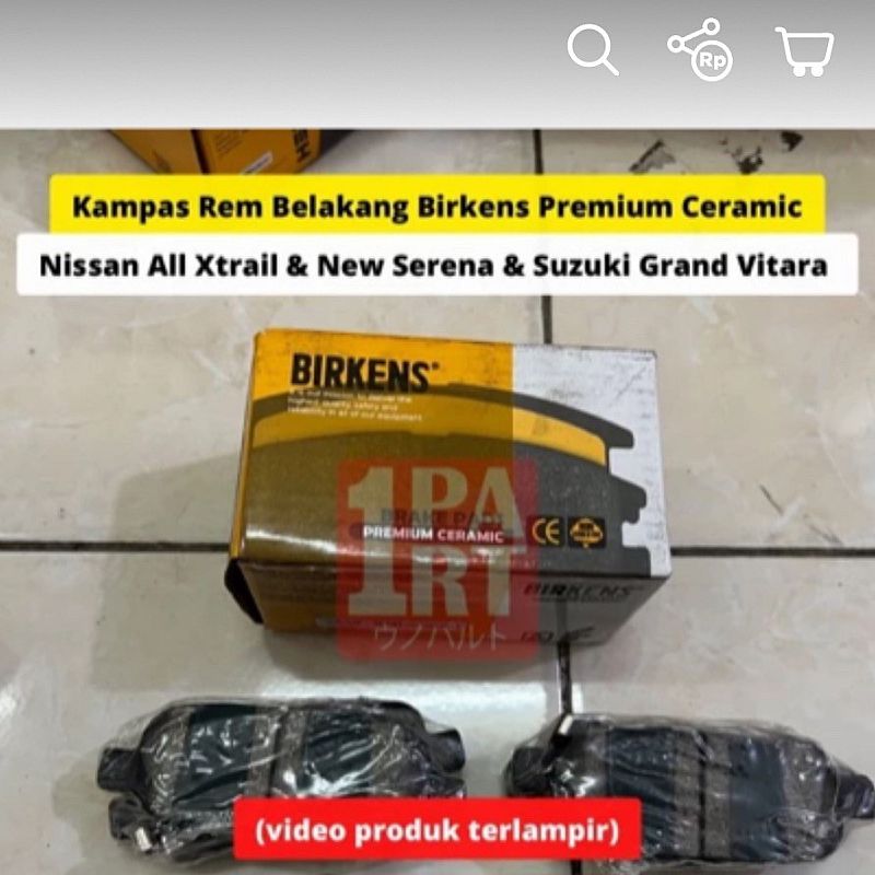BRAKE PAD KAMPAS REM BELAKANG NISSAN XTRAL ALL / NEW SERENA CERAMIC - foto 5