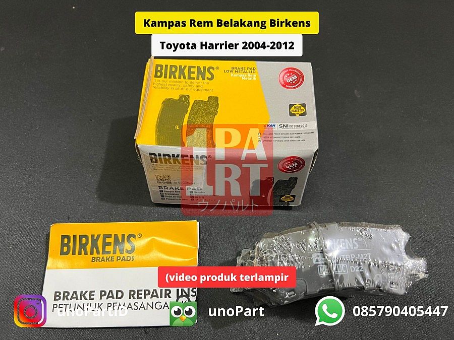 Brake Pad Kampas Rem Belakang TOYOTA HARRIER 04-END METALIC - foto 4