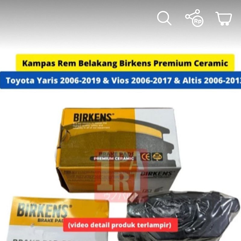 BRAKE PAD KAMPAS REM BELAKANG TOYOTA NEW VIOS CERAMIC - foto 5