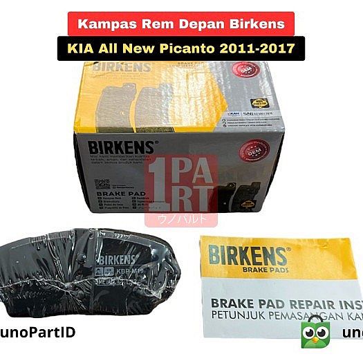 Brake Pad Kampas Rem Depan Birkens All New Kia Picanto 2011-2017 SNI KAN OEM 58101-1YA00 - foto 5