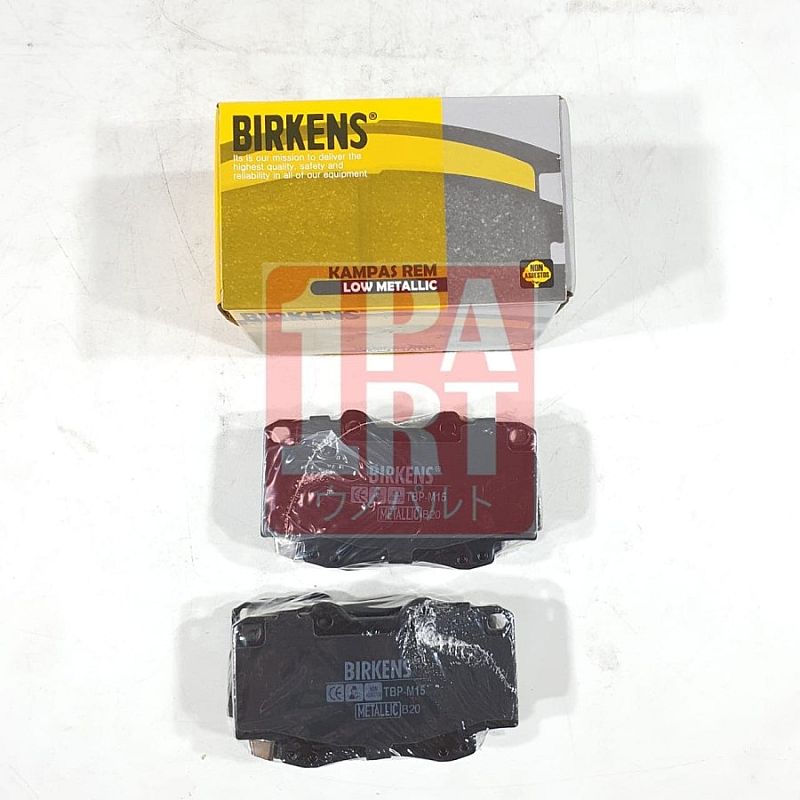 Brake Pad Kampas Rem Depan Birkens Metalic Toyota Fortuner 04-Non VNT Model Terakhir / Hilux Hi Lux Hi-Lux 4WD 2004-2010 SNI KAN OEM 04465-0K020 044650K020 - foto 3
