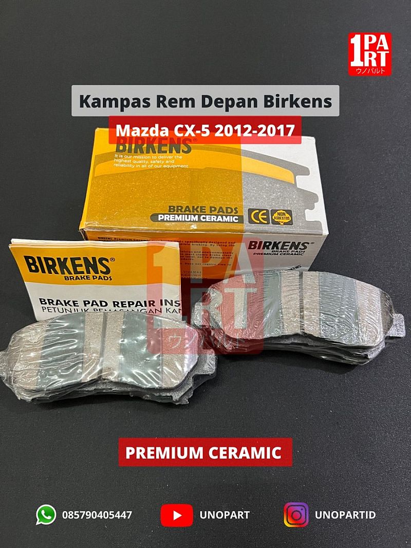 Brake Pad Kampas Rem Depan Birkens Premium Ceramic Mazda CX-5 12-17 - foto 5