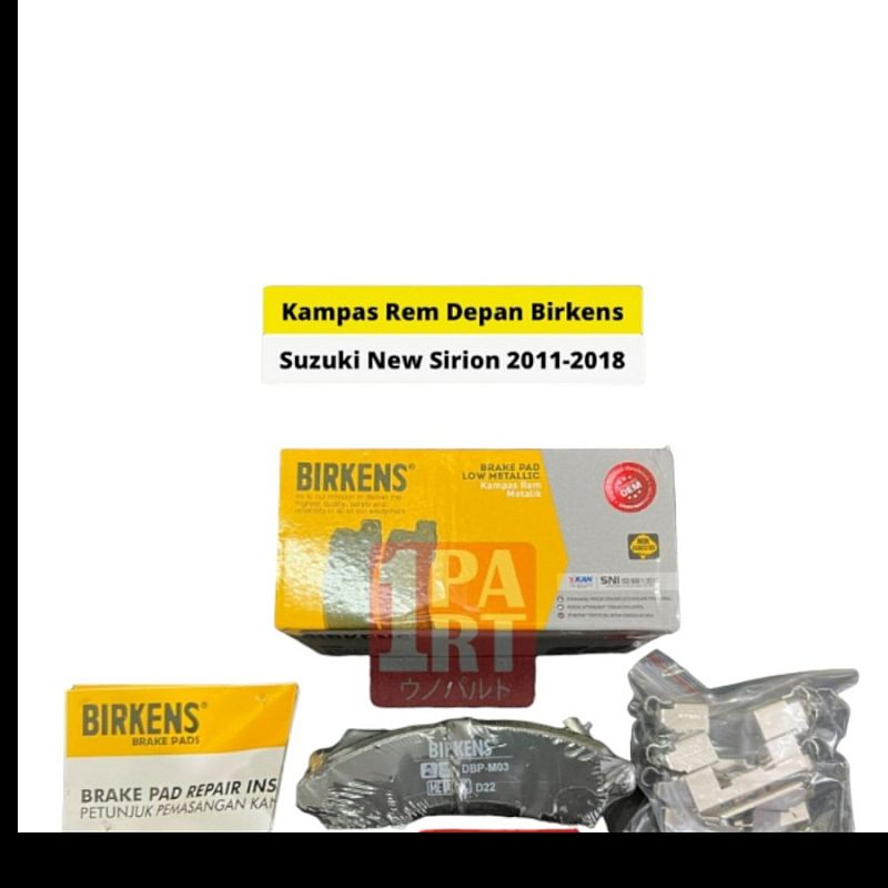 Brake Pad Kampas Rem Depan Cakram Birkens Daihatsu Sirion Gen 2 2011-2018 SNI KAN OEM 04465-BZ151 04465-BZ151 Metalic - foto 2