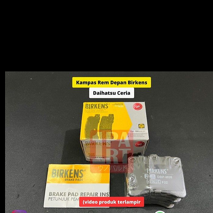 Brake Pad Kampas Rem Depan Daihatsu Ceria Metalic Birkens SNI KAN 04491-87227 - foto 5