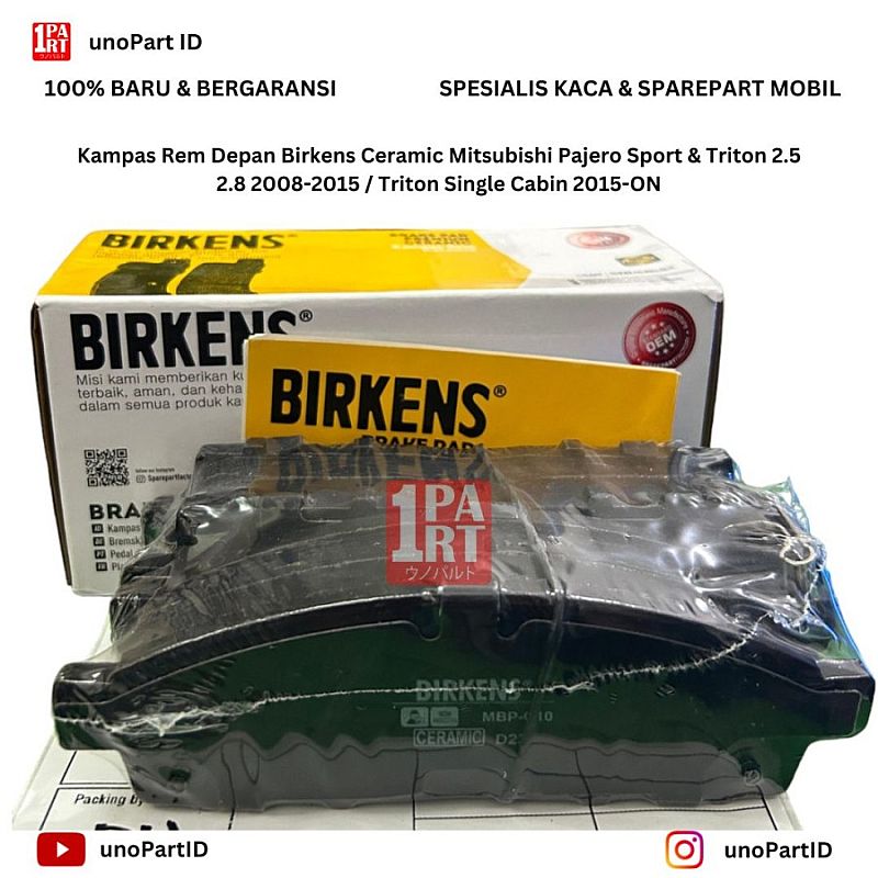 BRAKE PAD KAMPAS REM DEPAN MITSUBISHI PAJERO SPORT / TRITON CERAMIC - foto 4