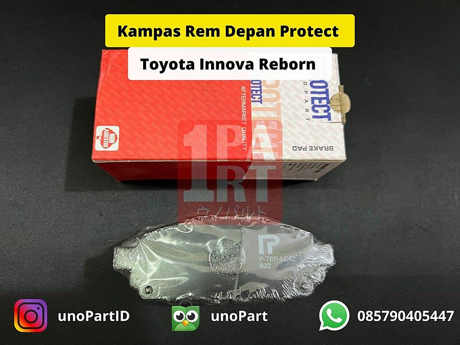Brake Pad Kampas Rem Depan Protect Toyota New Kijang Innova Reborn 2016-Ke Atas No Debu OEM 04465-0K430 044650K430 - foto 2