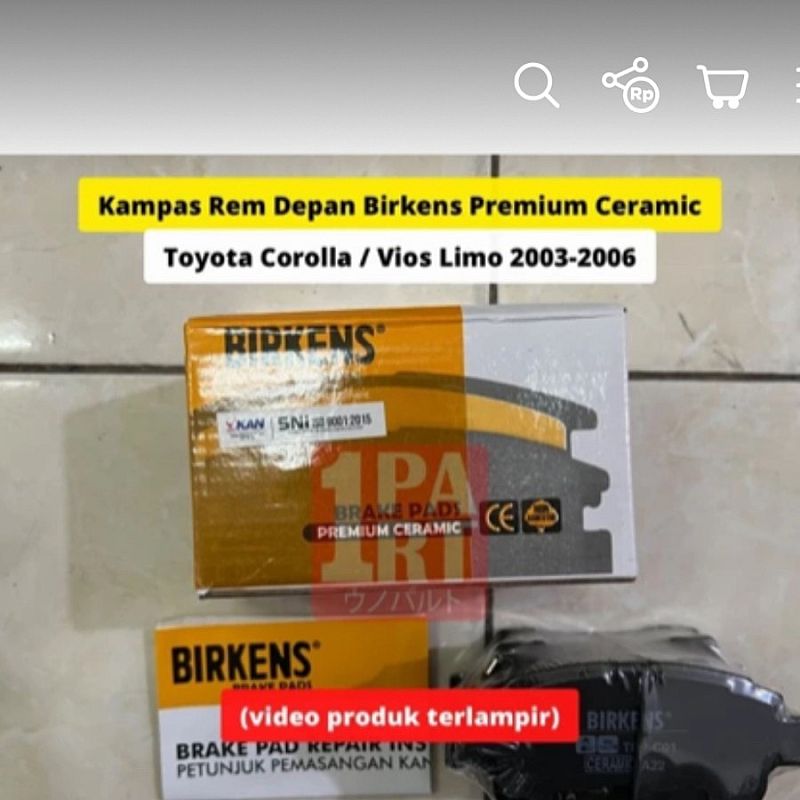 BRAKE PAD KAMPAS REM DEPAN TOYOTA VIOS / LIMO PREMIUM CERAMIC - foto 4