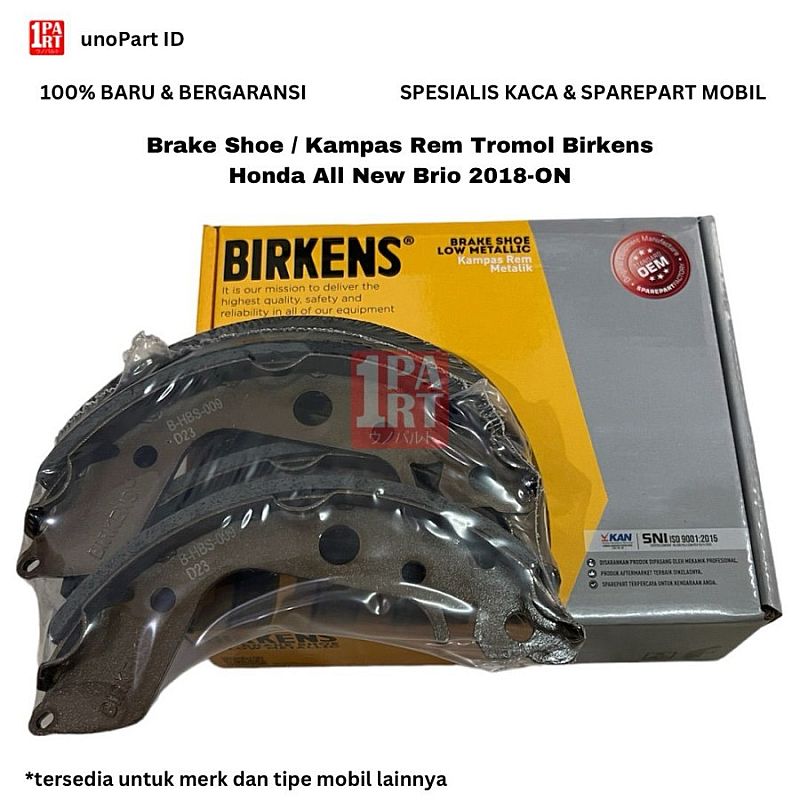 Brake Shoe Kampas Rem Belakang Birkens Honda New Brio 2018- by unoPart - foto 3