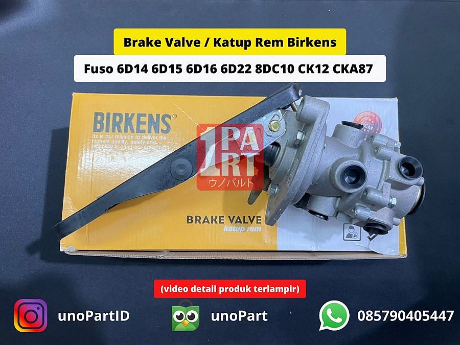Brake Valve Pedal Rem Birkens Mitsubishi Fuso 6D14 6D15 6D16 6D22 8DC10 SNI KAN OEM MC 838211 MC838211 - foto 3