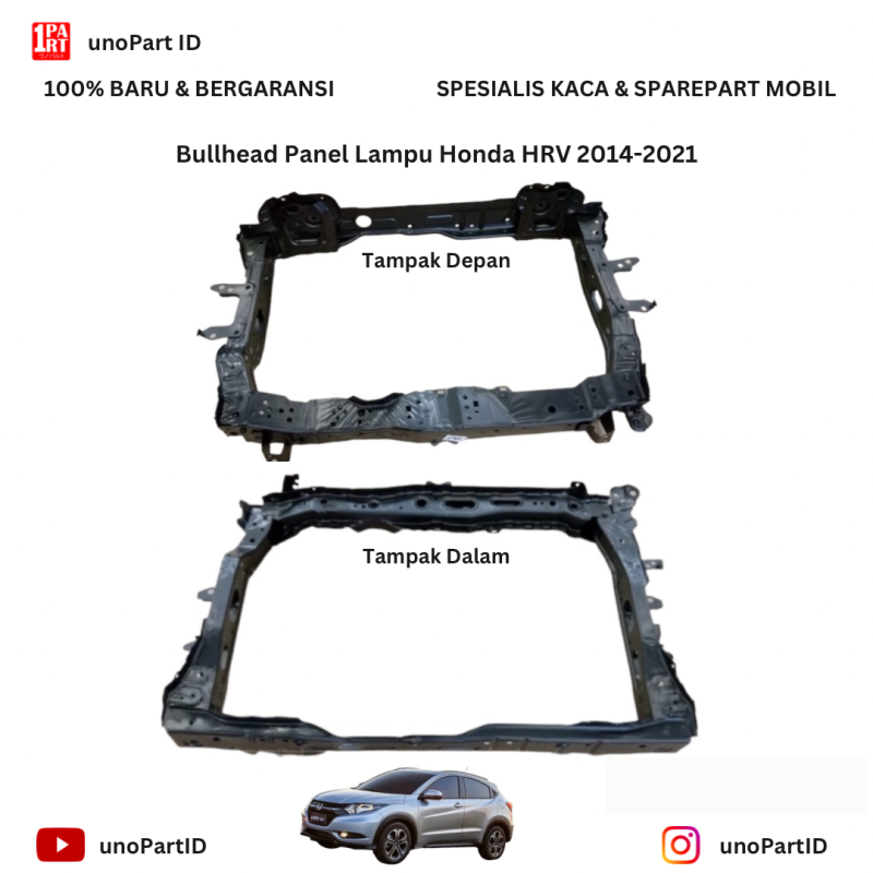 Bullhead Bull Head / Panel Lampu Honda HRV 2014-2021 Pasti Baru Anti Copotan - foto 4