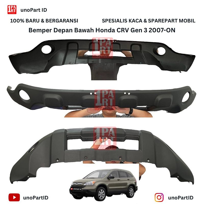 Bumper Bemper Depan Bawah CRV Gen 3 2007-2010 Non Facelift - foto 3