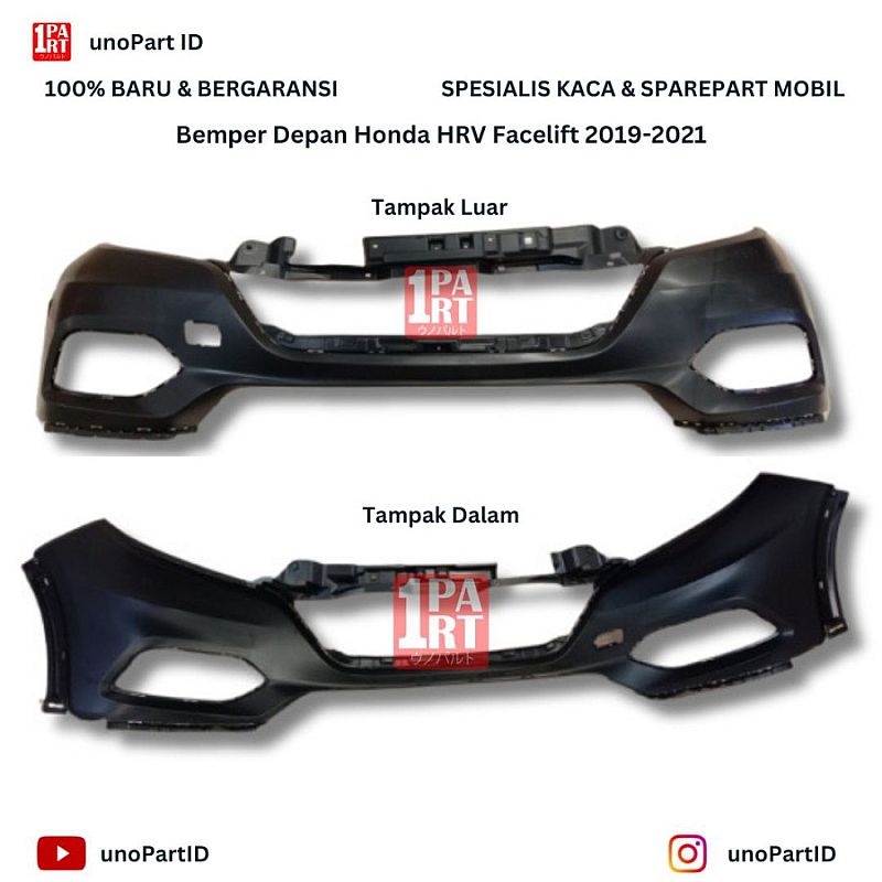 Bumper Bemper Depan Honda HRV Facelift 2019-2021 Baru Warna Cat Dasar - foto 3