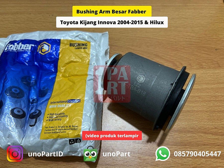 Bush Bushing Lower Arm Sayap Bawah Besar Fabber Toyota Innova 04- Reborn / Hilux Hi Lux Hi-Lux Single Cabin SNI KAN OEM 48655-0K010 486550K010 - foto 3