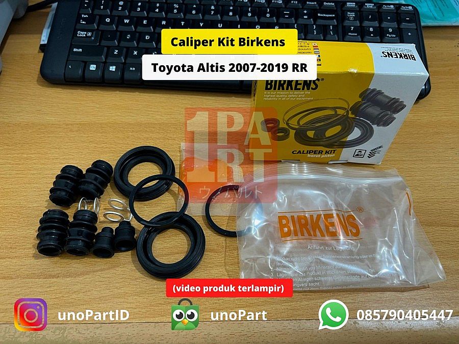 Caliper Seal Sil Kit Karet Rem Kaliper Belakang Birkens Toyota Altis 07-19 1.8 SNI KAN - foto 5