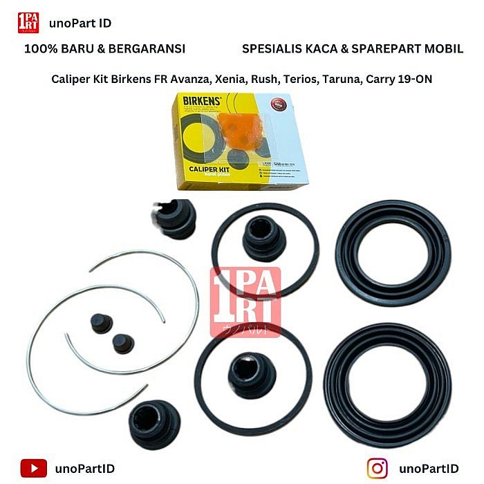 Caliper Seal Sil Kit Karet Rem Kaliper Birkens Toyota Daihatsu Suzuki Grand Great All New Old Avanza Xenia Gen1 Gen2 Gen3 04-21 / Rush Terios Konde 06-17 Gen1 / Taruna / New Carry Tayo 19-Ke Atas 0447 - foto 5