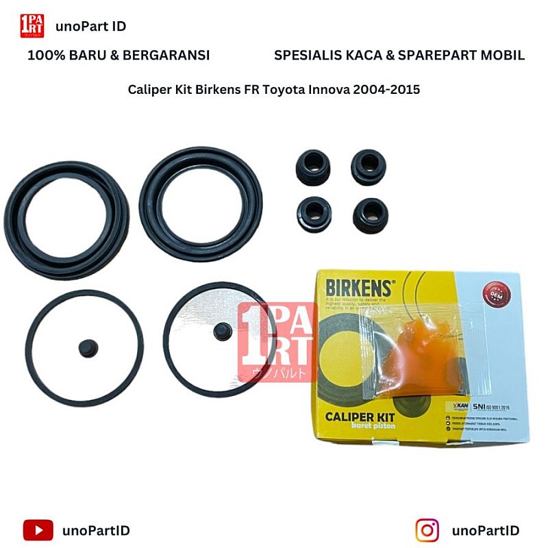 Caliper Seal Sil Kit Karet Rem Kaliper Birkens Toyota Kijang Innova Gen 1 / Hilux Single Cabin 2004-2015 SNI KAN OEM 04478-OK060 04478-0K060 - foto 2