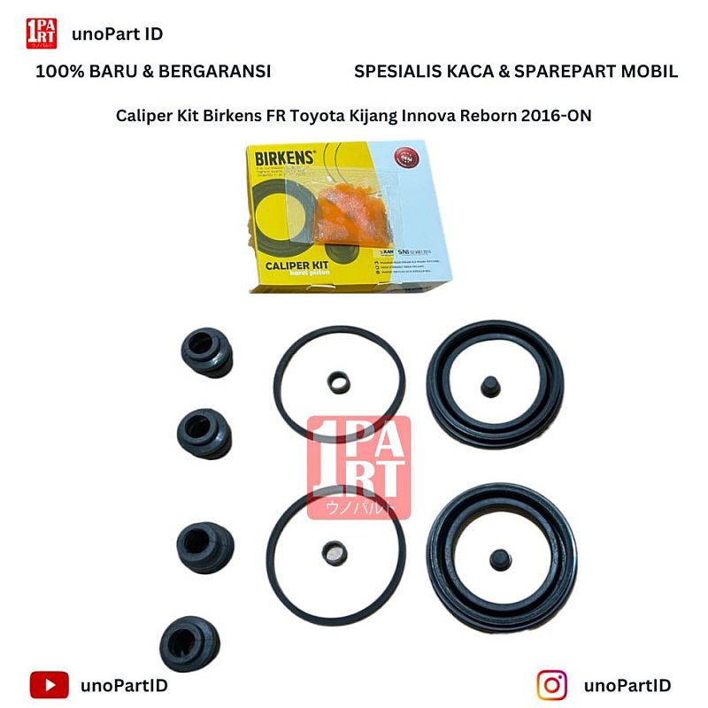 Caliper Seal Sil Kit Karet Rem Kaliper Birkens Toyota Kijang Innova Reborn SNI KAN OEM 04478-0K230 044780K230 - foto 2