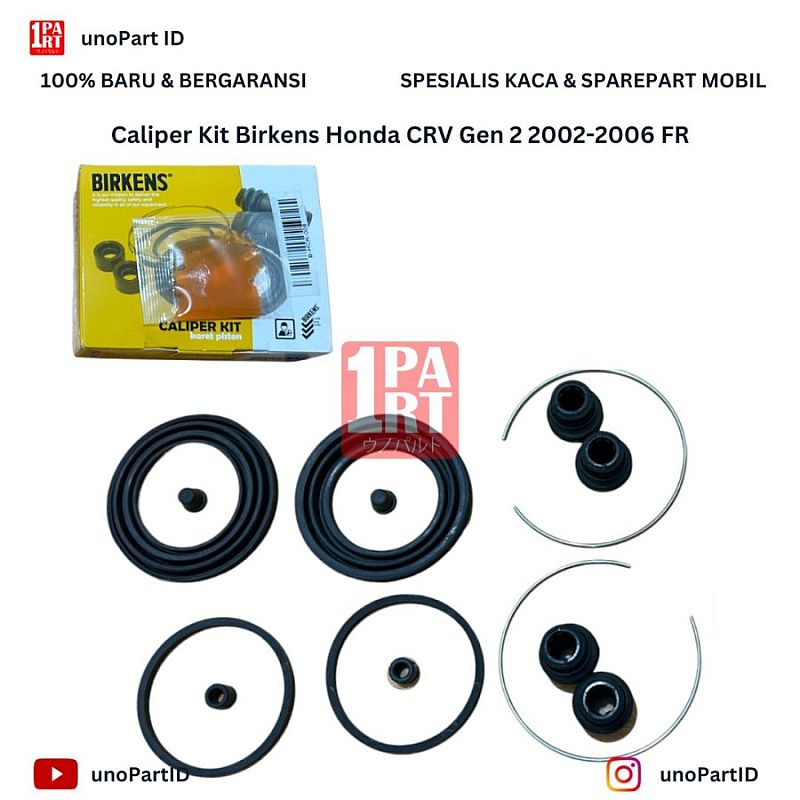 Caliper Seal Sil Kit Karet Rem Kaliper Honda New CRV 03 Depan 01463-S9A-000 - foto 2