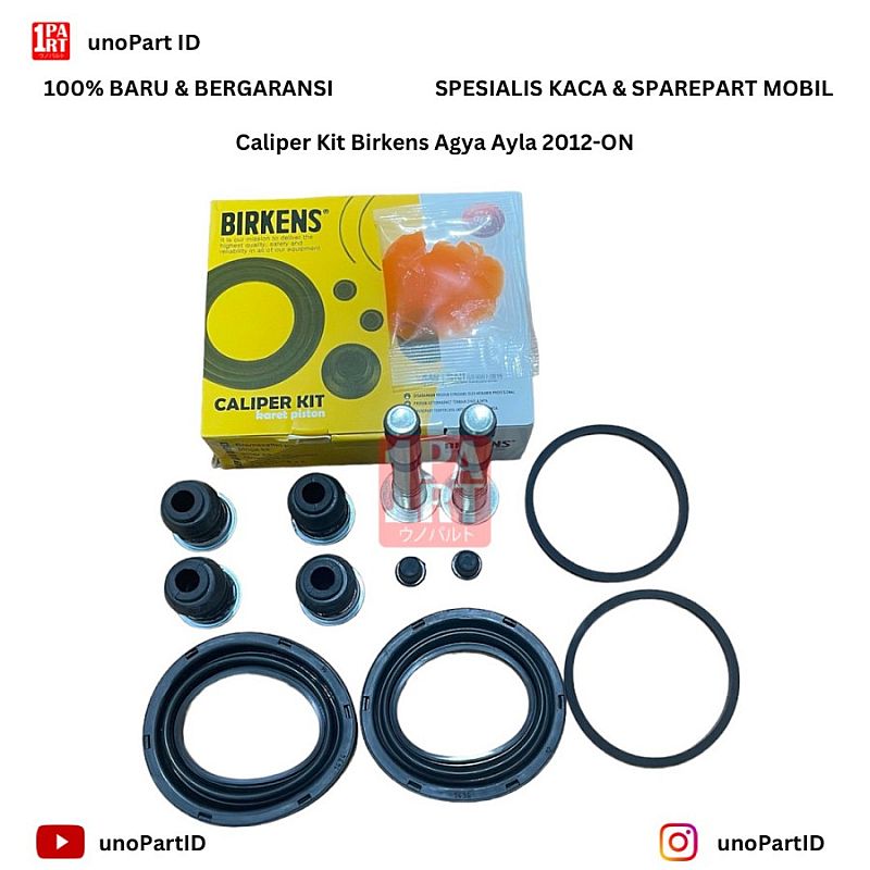 Caliper Seal Sil Kit Karet Rem Kaliper Toyota Daihatsu Agya Ayla AT 04478-BZ151 Birkens unoPart ID - foto 2