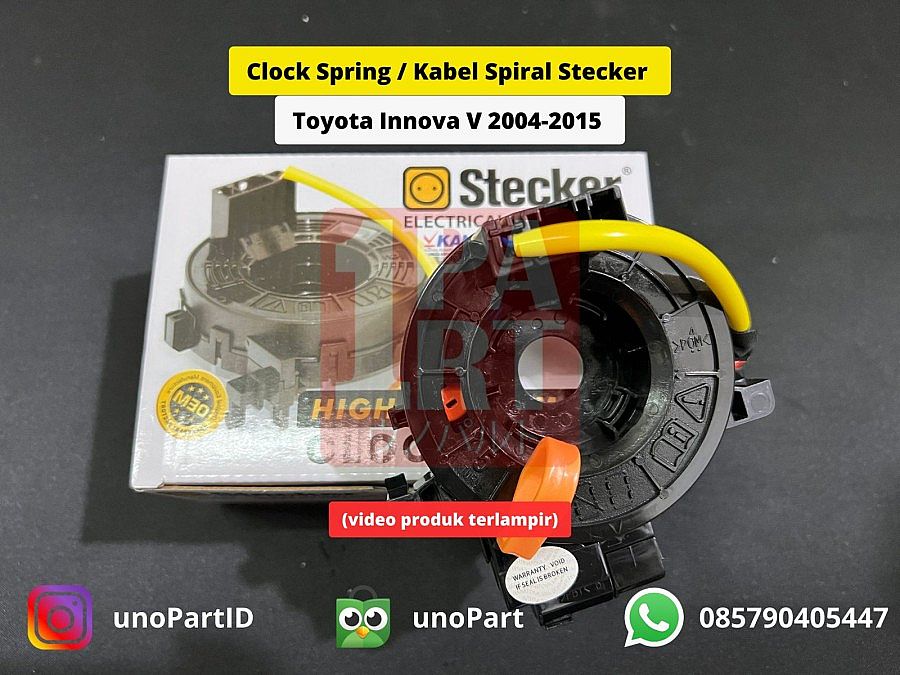 Clock Spring Kabel Spiral Stecker Toyota Kijang Innova V 2004-2015 Gen1 / New Vios Gen2 Yaris Bapao 07-12 / New Altis Gen2 07-13 / Camry XV40 ACV40 07-12 / Fortuner Hilux 2006-2015 SNI KAN OEM 84306-0 - foto 4