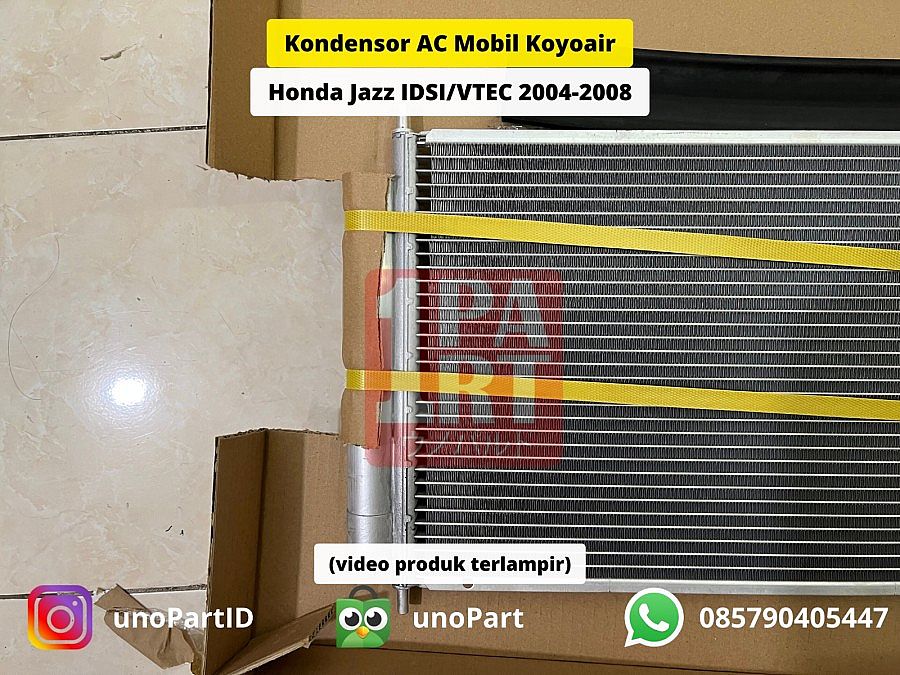 Condenser Kondensor Condensor AC Mobil Koyoair by Koyorad Honda Jazz GD GD3 IDSI VTEC 2004-2008 CD080293 - foto 2