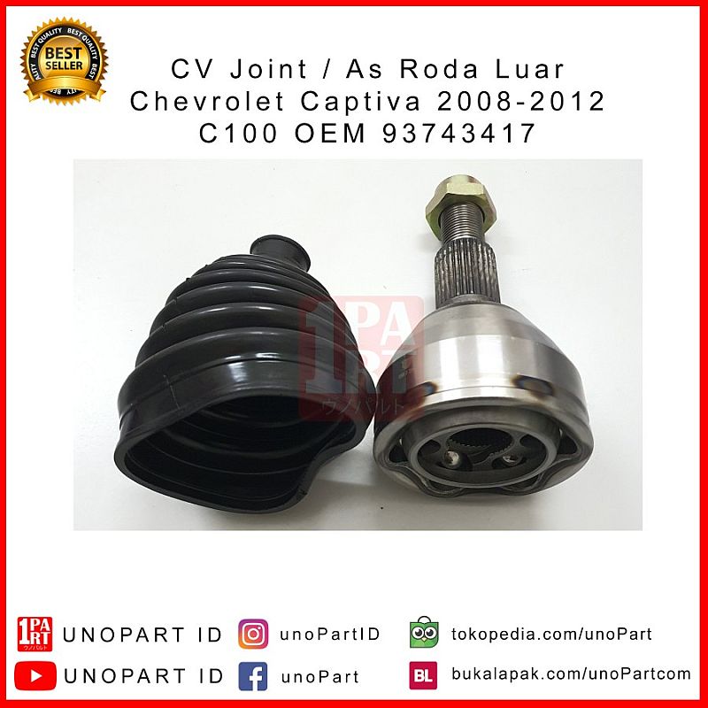 CV Joint As Roda Luar Trivindo Chevrolet Captiva C100 2008-2012 - foto 4