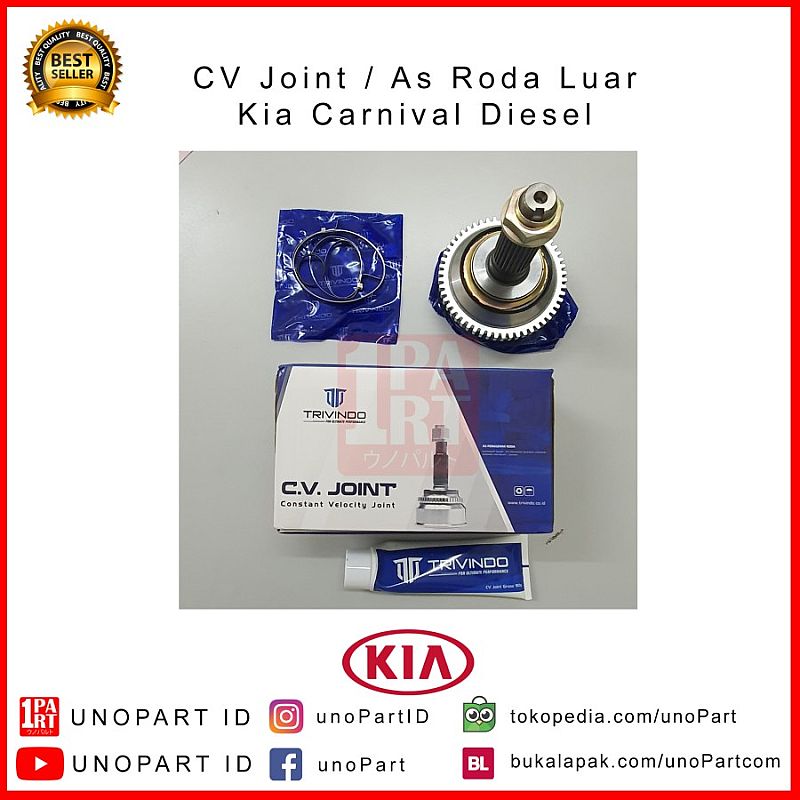 CV Joint As Roda Luar Trivindo Kia Carnival Diesel OEM 0K554-25-50X - foto 3