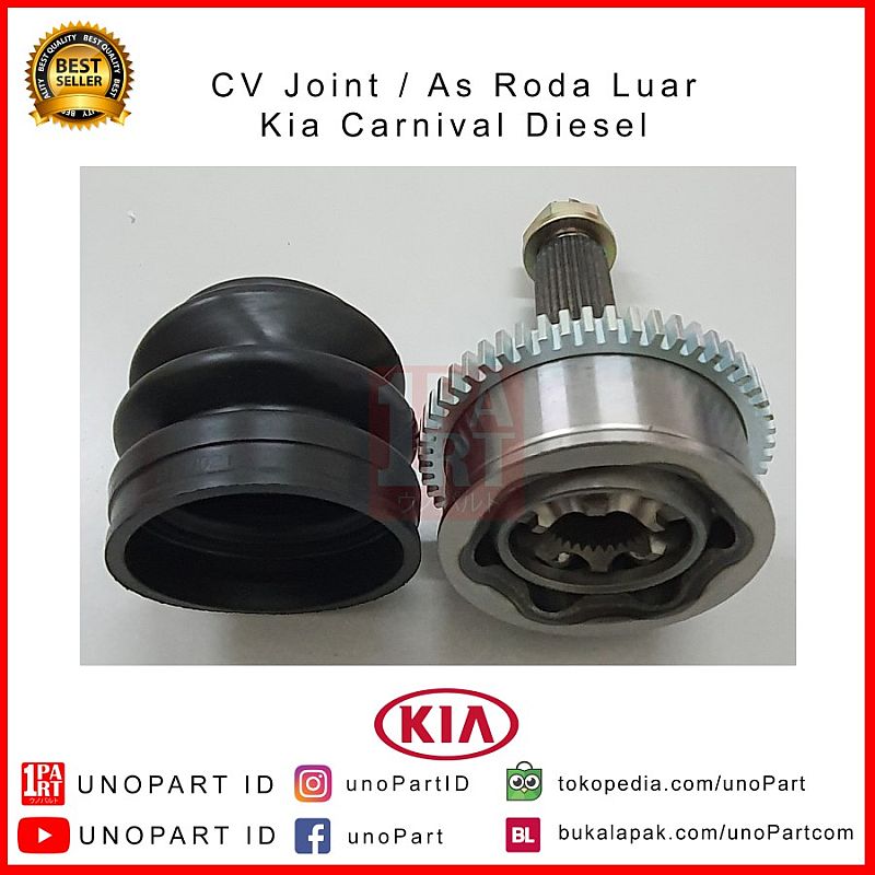 CV Joint As Roda Luar Trivindo Kia Carnival Diesel OEM 0K554-25-50X - foto 2