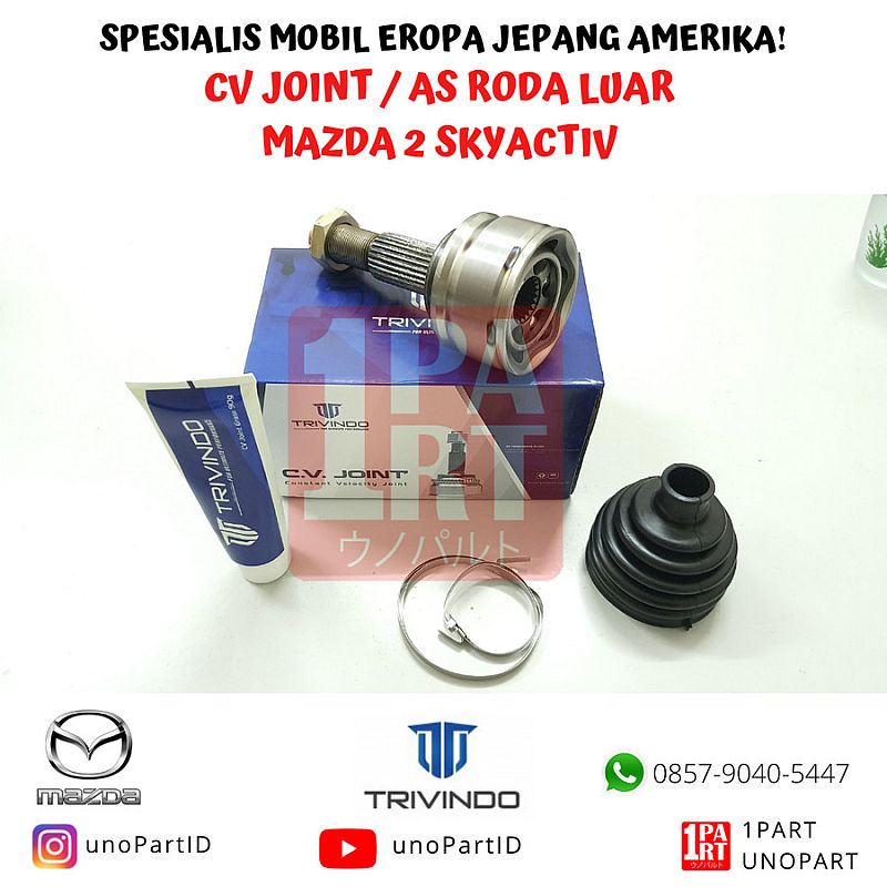 CV Joint As Roda Luar Trivindo Mazda 2 Skyactiv 2014-2020 FTT2-25-50X - foto 4