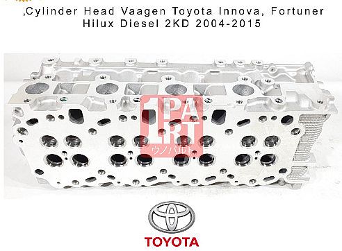 Cylinder Head Toyota Innova Fortuner Hilux Diesel 2KD unoPart Vaagen - foto 4