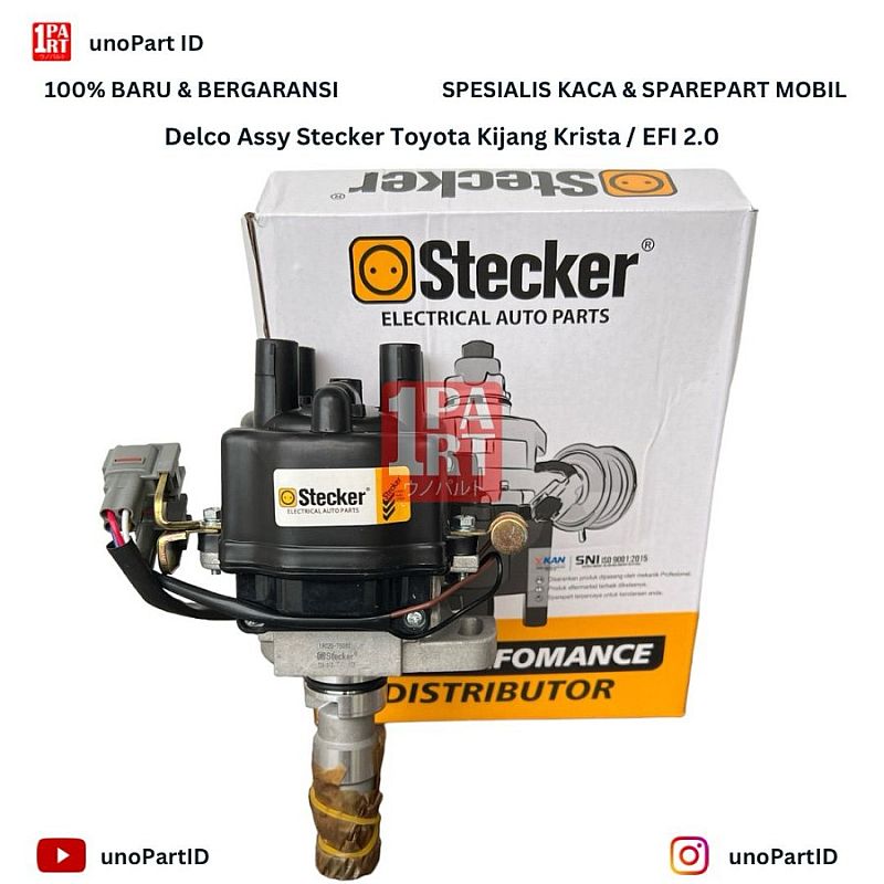 Delco Distributor Assy Stecker Toyota Kijang Kapsul EFI 2.0 / Krista Injeksi SNI KAN OEM 19020-75031 1902075031 - foto 4