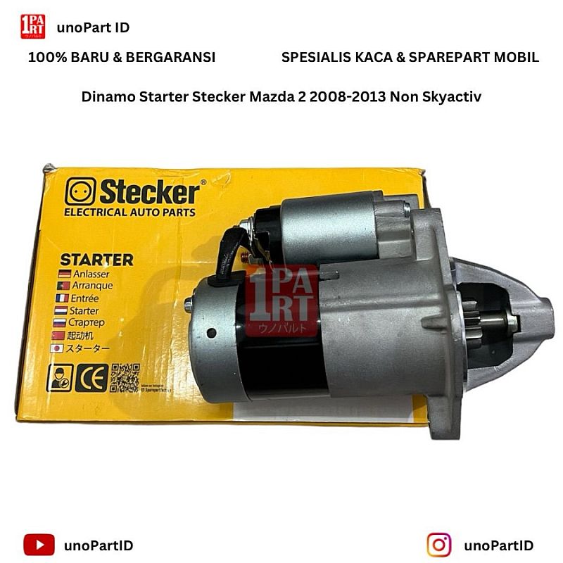Dinamo Starter Stecker Mazda 2 2008-2013 Non Sky 100% Baru & Bergaransi SNI KAN OEM ZJ71-18-400 ZJ7118400 - foto 3