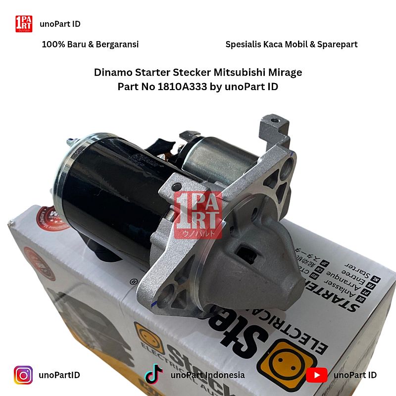 Dinamo Starter Stecker Mitsubishi Mirage SNI KAN OEM Part No 1810A333 100% Baru by unoPart ID - foto 2