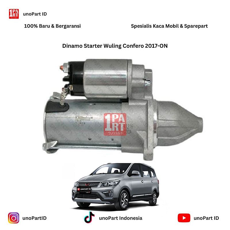 Dinamo Starter Wuling Confero 2017-ON Merk Stecker by unoPart ID
