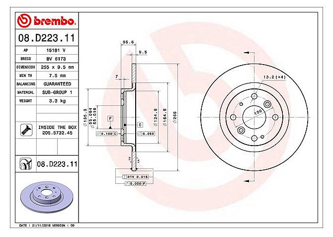 Disc Brake Belakang Brembo UV Painted Mazda 2 Skyactiv 2014-ON - foto 4