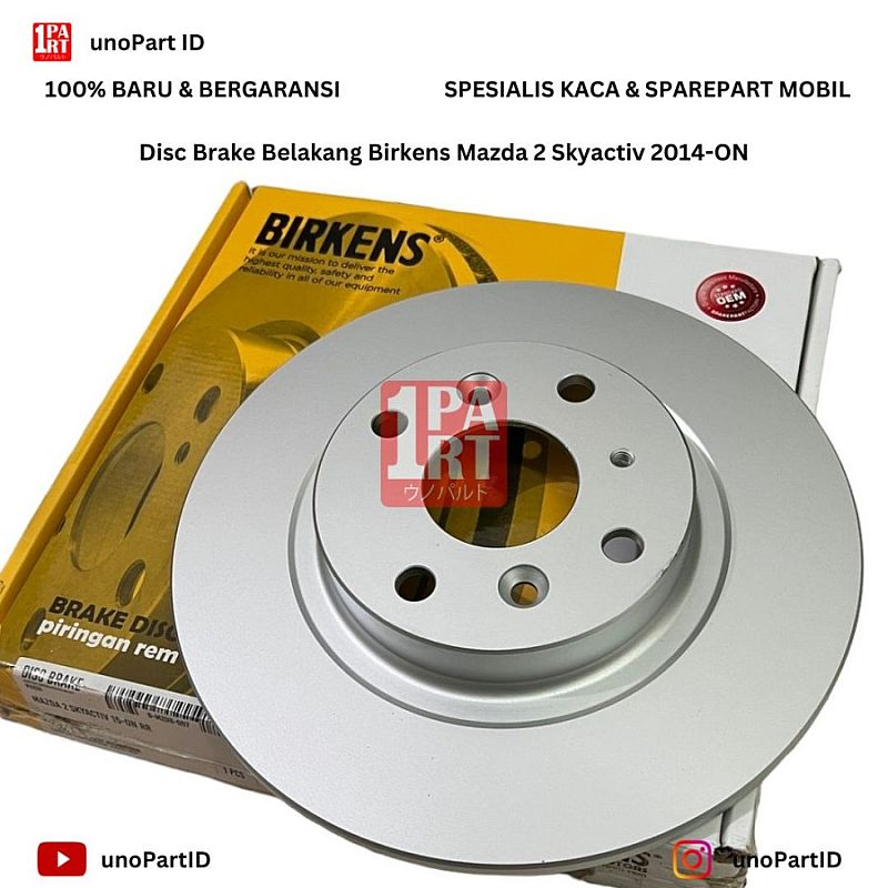 Disc Brake Birkens Belakang Mazda 2 Skyactiv 2014-ON OEM DA9L-26-251 - foto 5