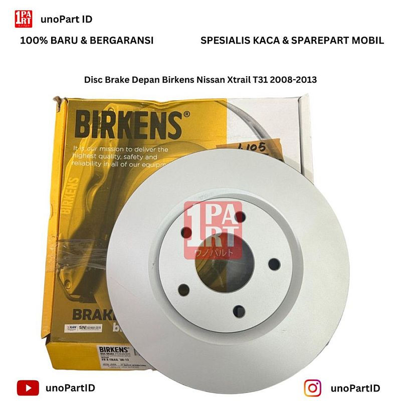 Disc Brake BIRKENS Depan Nissan Xtrail T31 2008-2013 OEM 40206-JG00A - foto 5